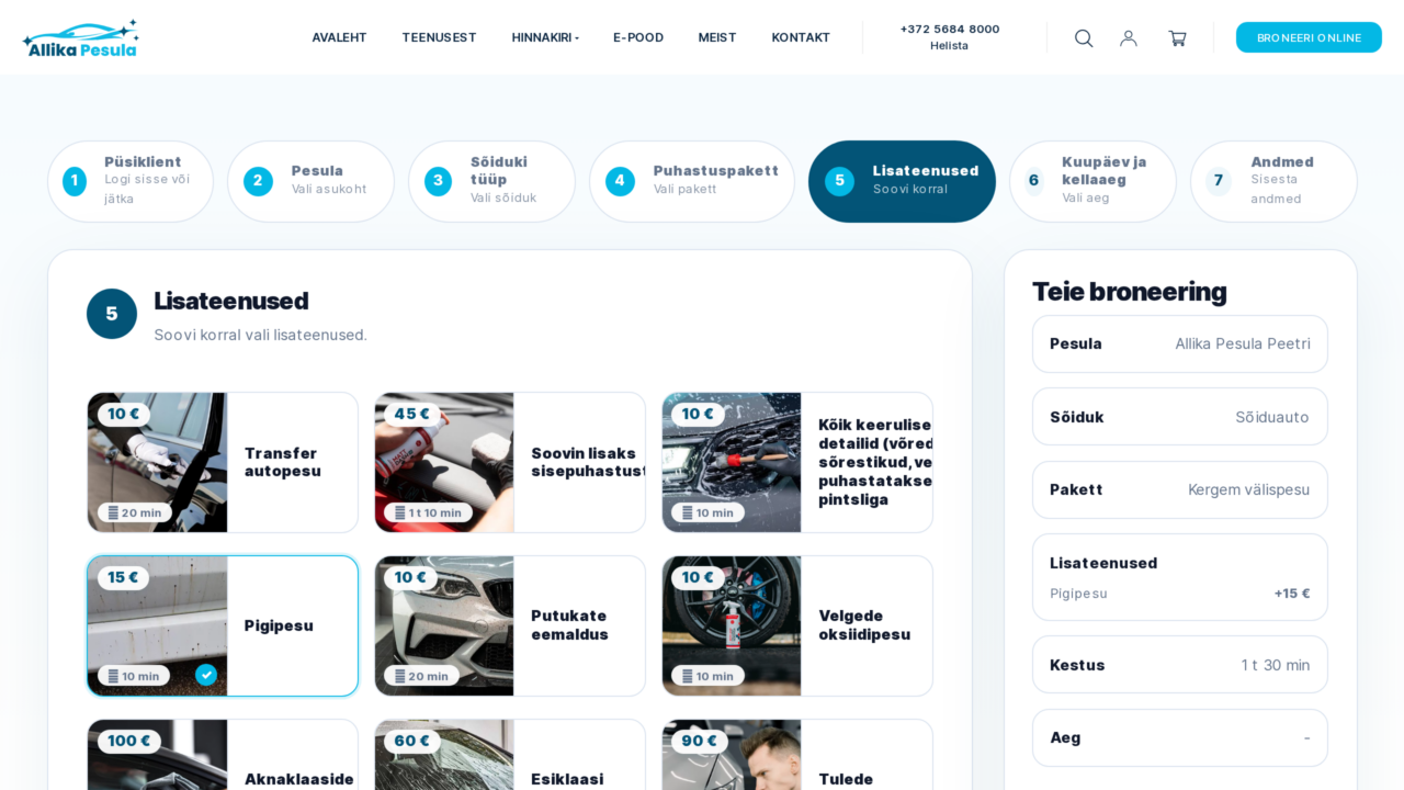 Allika Pesula broneerimissüsteem ja Remato integratsioon