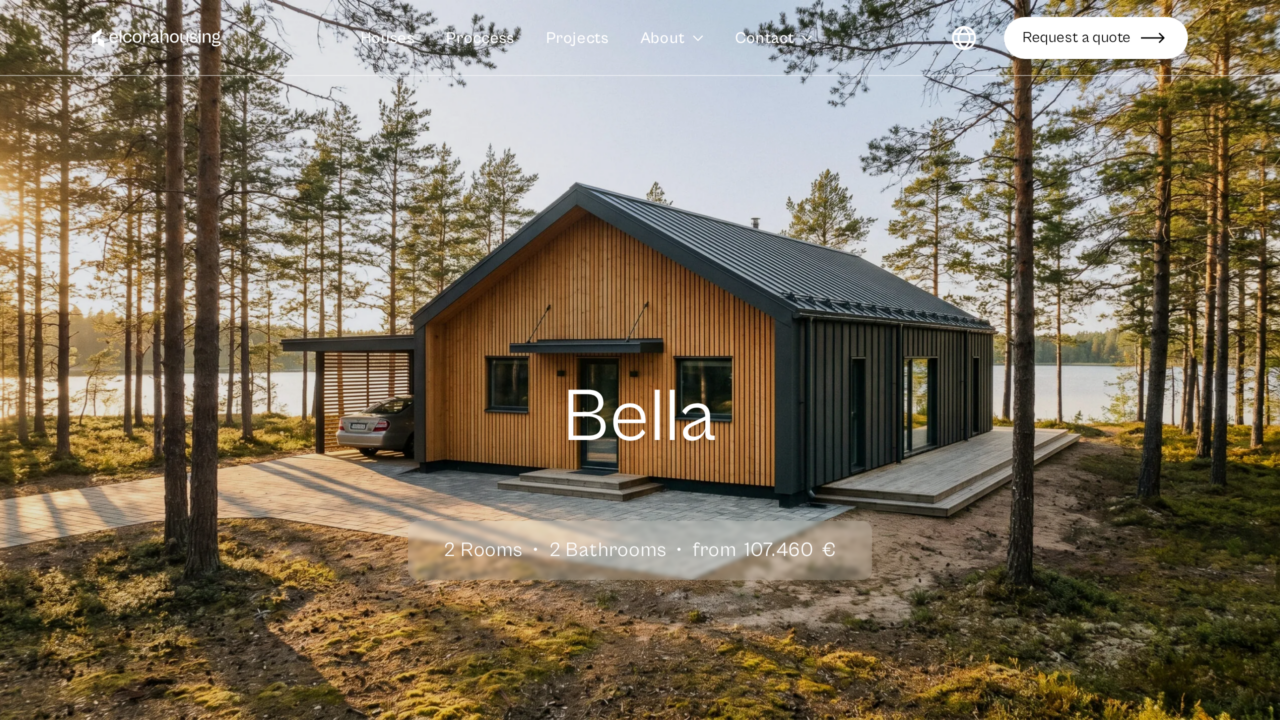 Elcora Housing veebileht ja majade kataloog