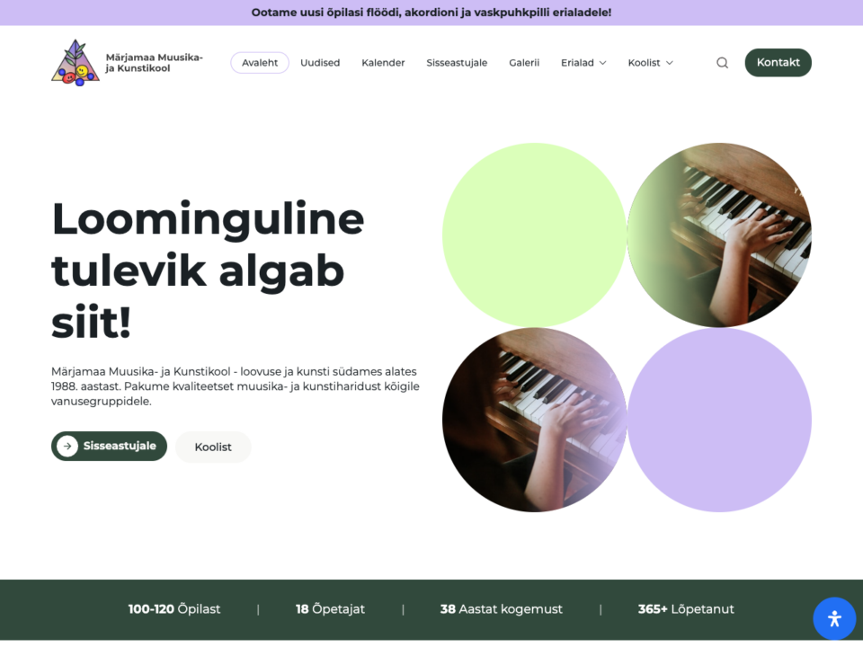 Märjamaa Muusika- ja Kunstikooli veebileht