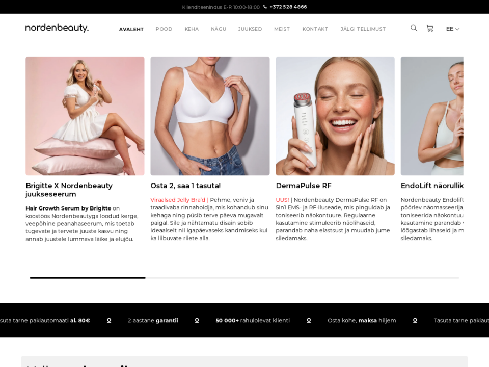 Nordenbeauty e-pood ja pidev UX-arendus