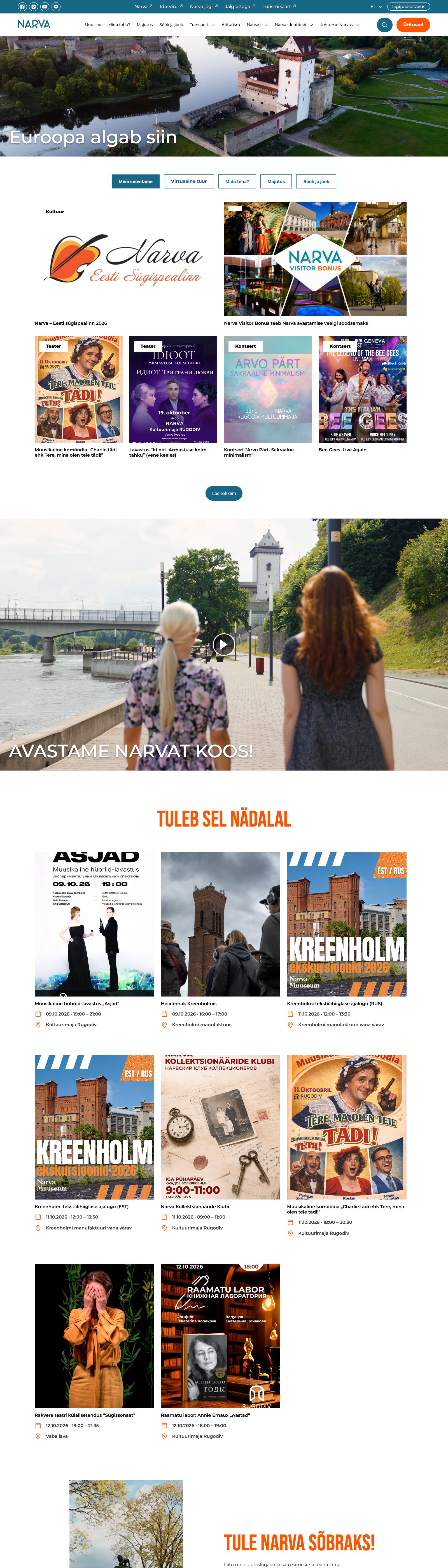 Visit Narva turismiportaal