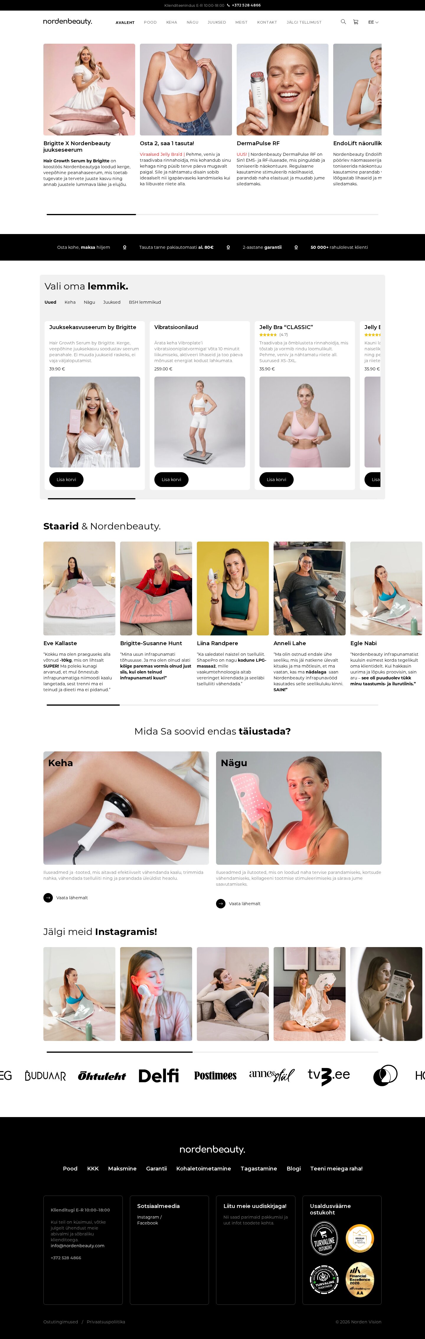 Nordenbeauty e-pood ja pidev UX-arendus
